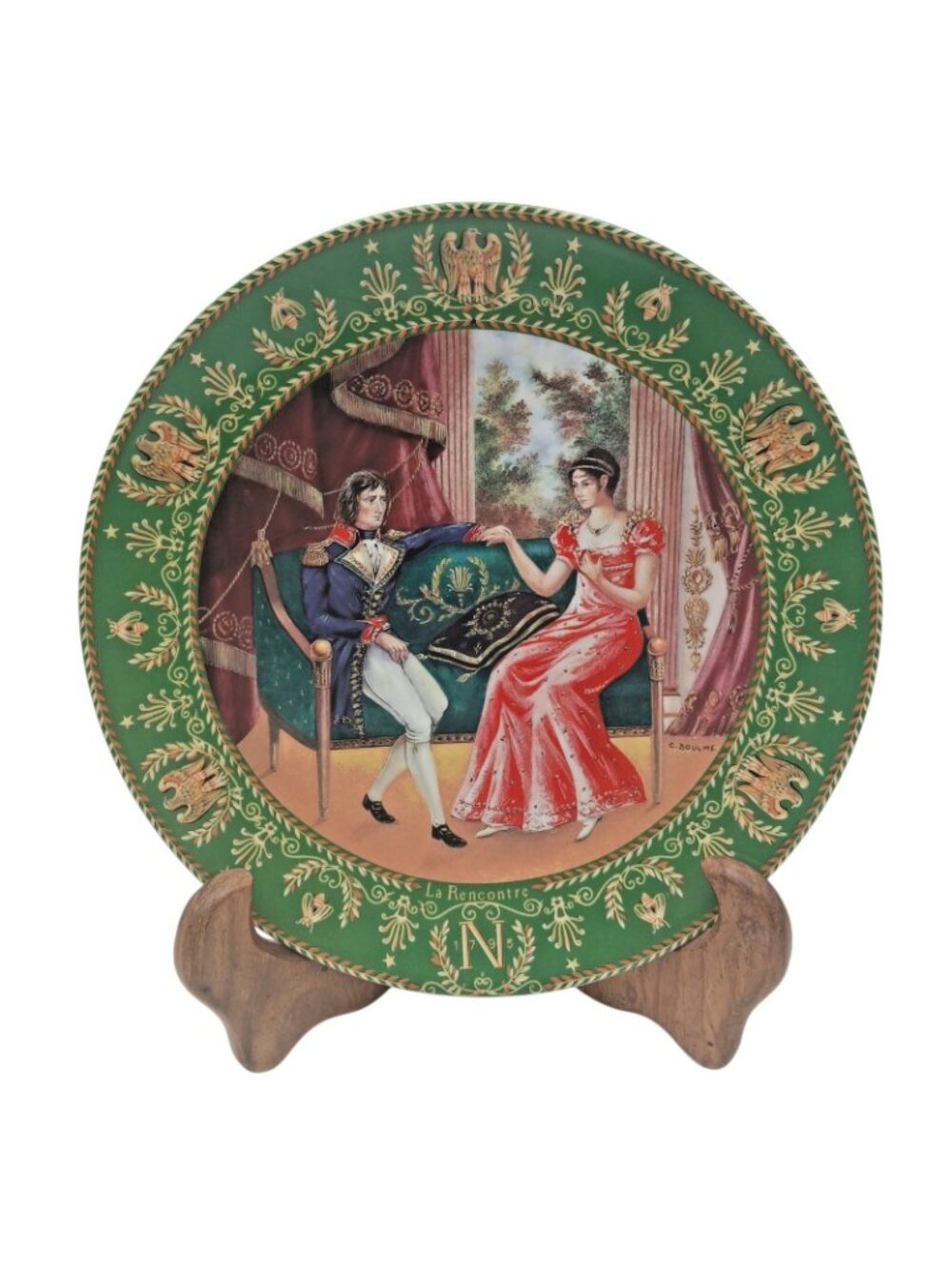 Limoges France Napoleon & Josephine Collector Plates Set 4 Hand Painted 8.25" - Picture 2 of 9